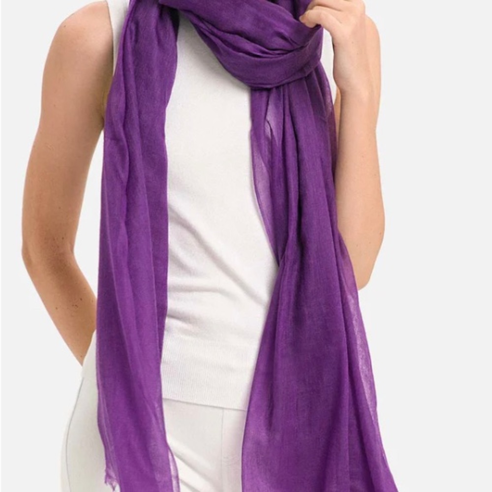 Ovcio Featherlight Purple Cashmere Scarf NWT